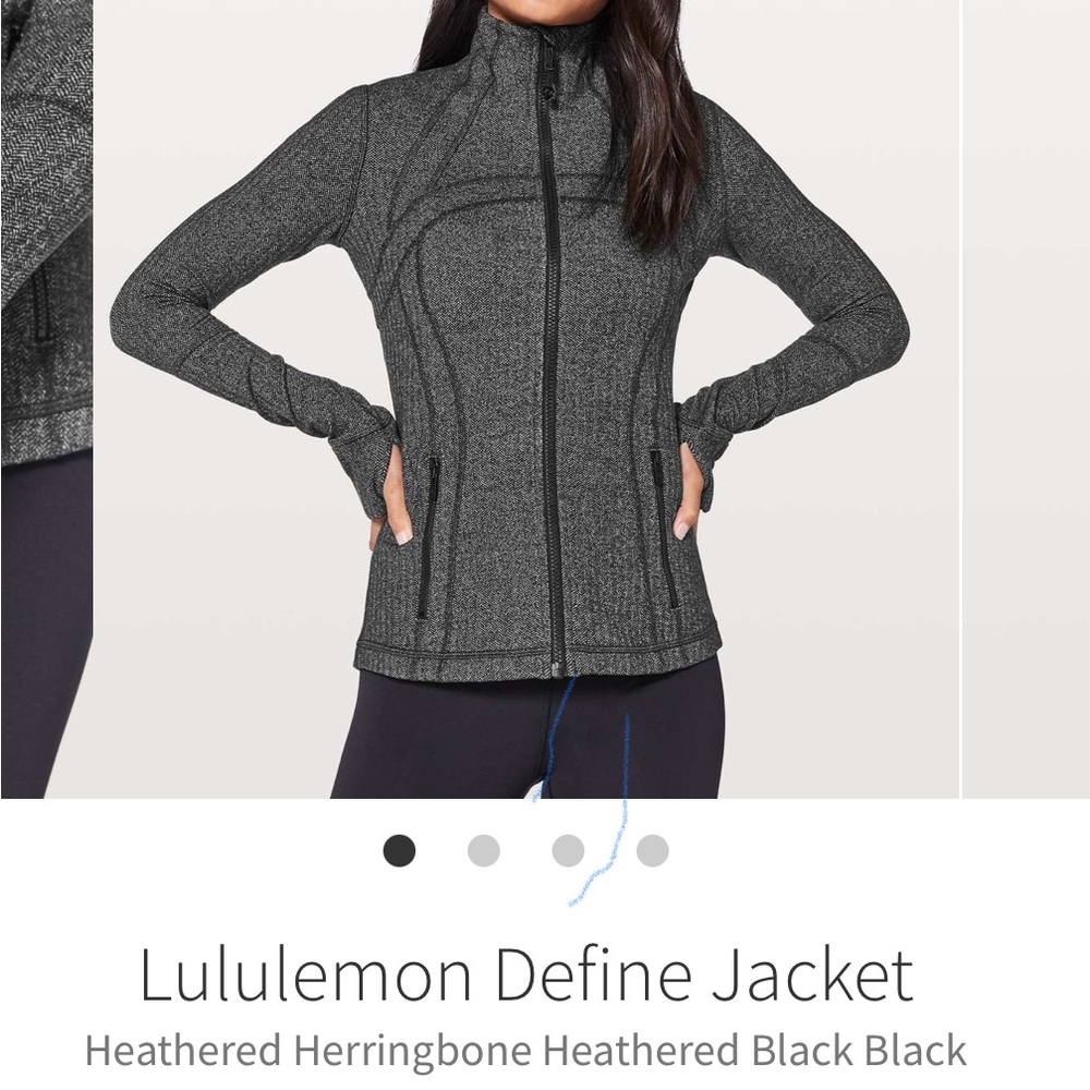 lululemon athletica Heathered Herringbone Black Jacket size 4